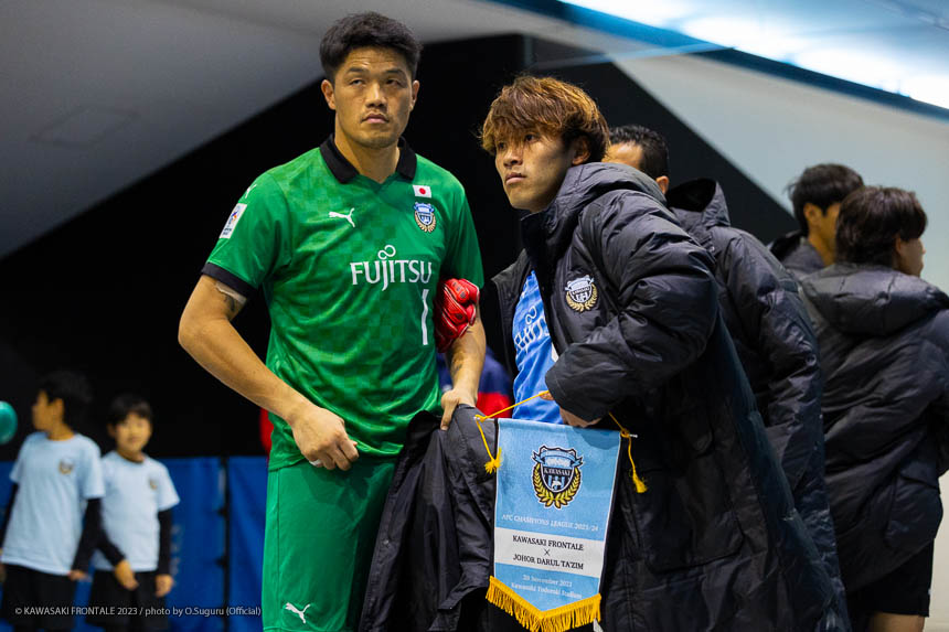 GK1 / チョン ソンリョン選手、MF8 / 橘田 健人選手 GK1 / チョン ソンリョン選手、MF8 / 橘田 健人選手