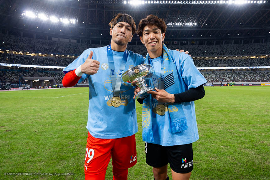 GK99 / 上福元 直人選手、FW33 / 宮代 大聖選手 GK99 / 上福元 直人選手、FW33 / 宮代 大聖選手