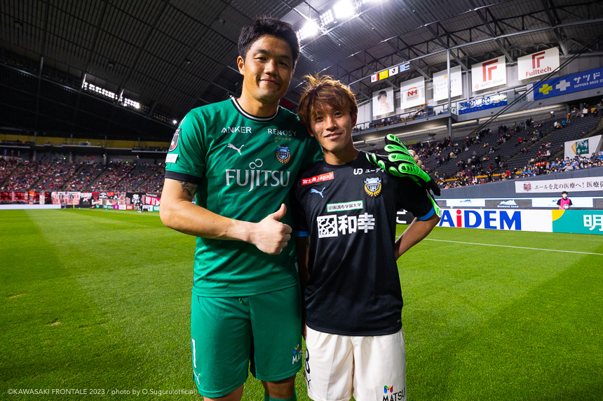 ソンリョン選手 & 橘田選手 ソンリョン選手 & 橘田選手